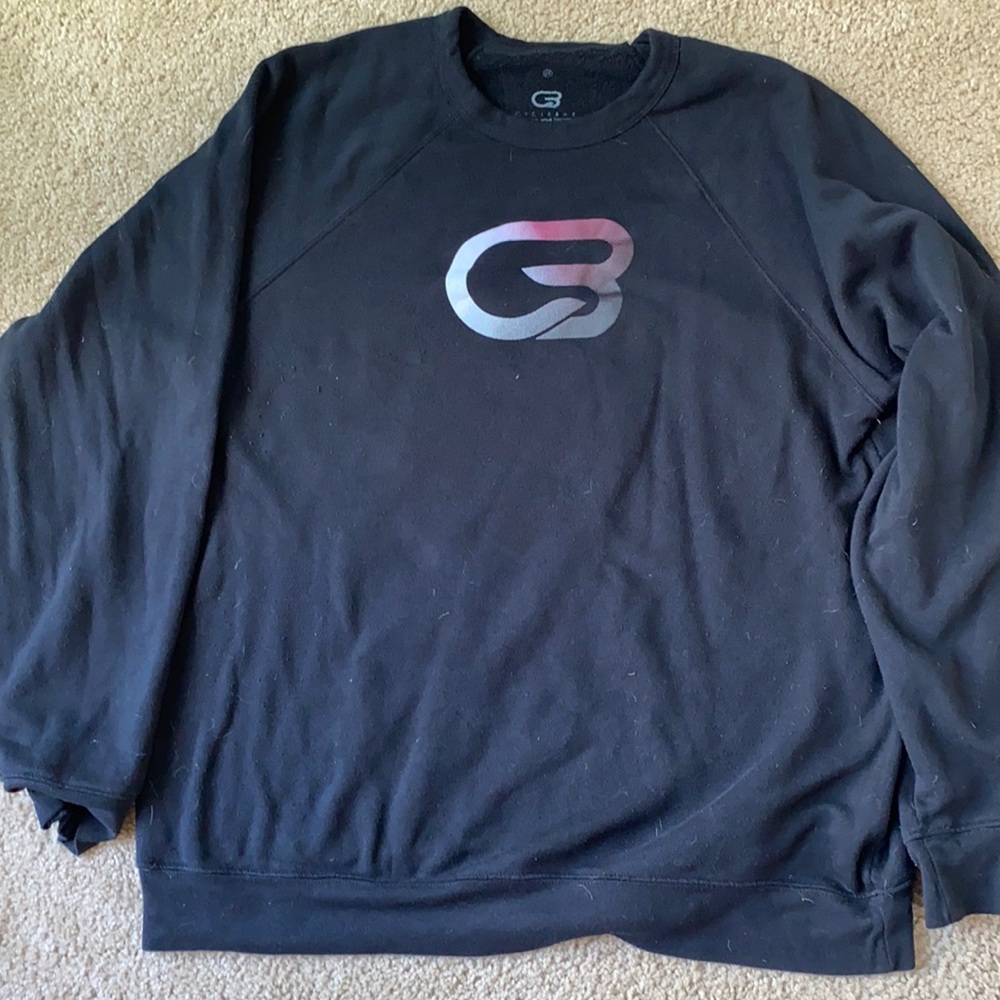 Black CycleBar ombré crew neck sweatshirt